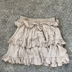 Pink Lily Tan Short Skirt Size M
